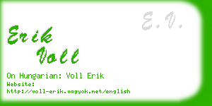 erik voll business card